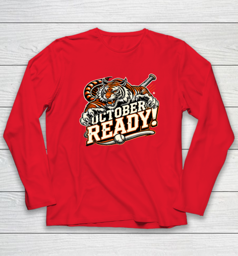 October Ready Baseball Tiger Fan Long Sleeve T-Shirt 6