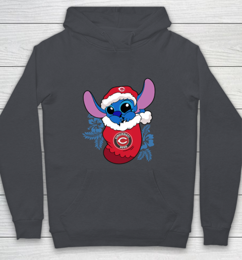 Cincinnati Reds Christmas Stitch In The Sock Funny Disney MLB Youth Hoodie 7
