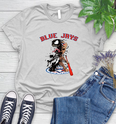 MLB Toronto Blue Jays Baseball Venom Groot Guardians Of The Galaxy Women's T-Shirt