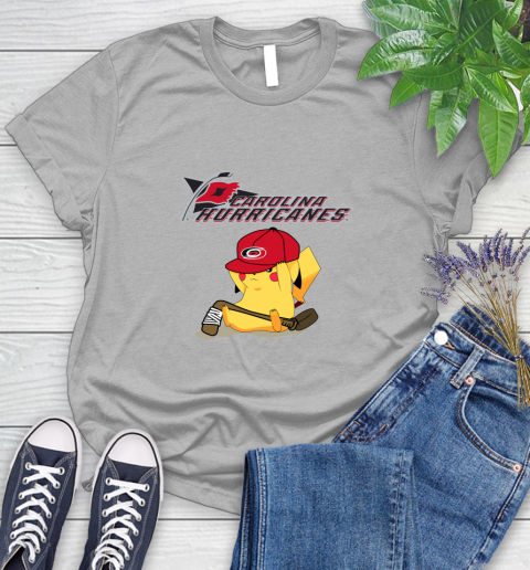 NHL Pikachu Hockey Sports Carolina Hurricanes Women's T-Shirt 5