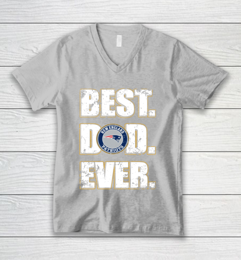 NFL New England Patriots Football Best Dad Ever Family Shirt V-Neck T-Shirt 3