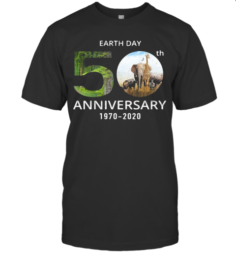 Animals Earth Day 50Th Anniversary 1970 2020 T-Shirt
