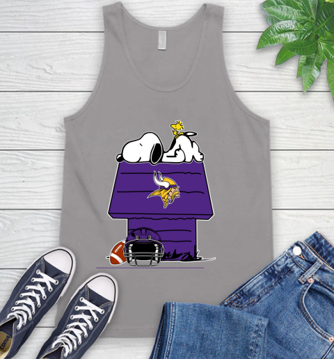 Minnesota Vikings NFL Football Snoopy Woodstock The Peanuts Movie Tank Top 4