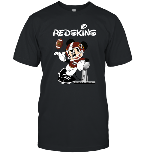 Mickey Redskins Taking The Super Bowl Trophy Football Unisex Jersey Tee