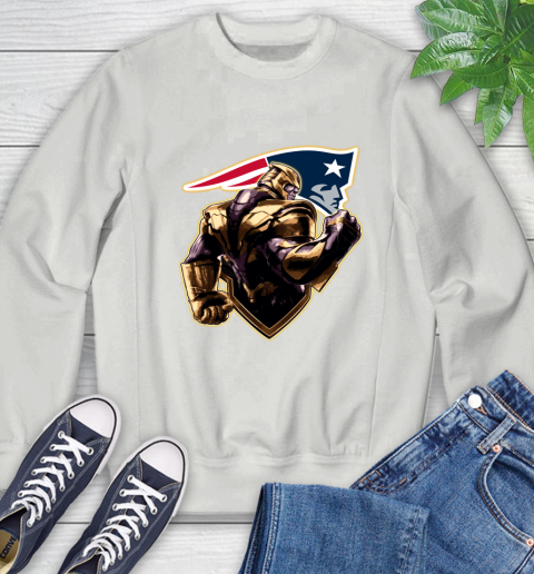 NFL Thanos Avengers Endgame Football Sports New England Patriots Sweatshirt 5