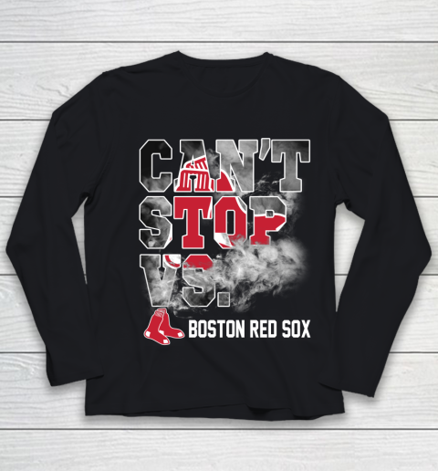 MLB Boston Red Sox Baseball Can't Stop Vs Boston Red Sox Youth Long Sleeve