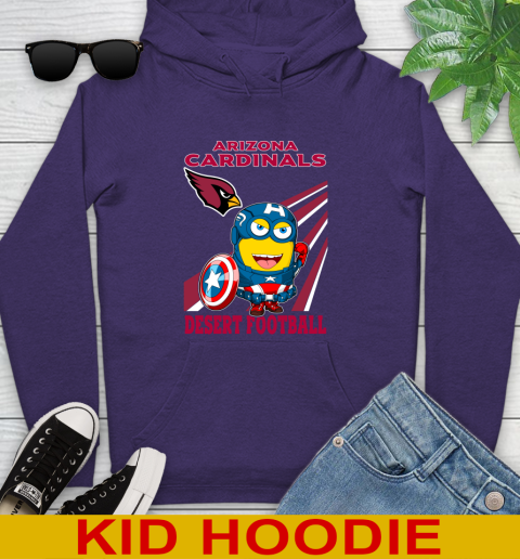 NFL Football Arizona Cardinals Captain America Marvel Avengers Minion Shirt Youth Hoodie 5