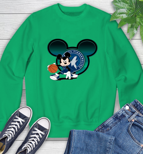 NBA Minnesota Timberwolves Mickey Mouse Disney Basketball Sweatshirt 6