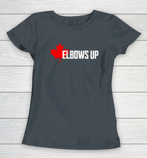 Elbows Up Canada True North Strong and Free Proud Canadian Women's T-Shirt 3