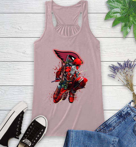 NFL Deadpool Marvel Comics Sports Football Arizona Cardinals Racerback Tank 11