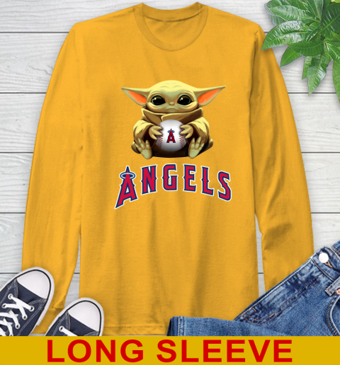 MLB Baseball Los Angeles Angels Star Wars Baby Yoda Shirt 60