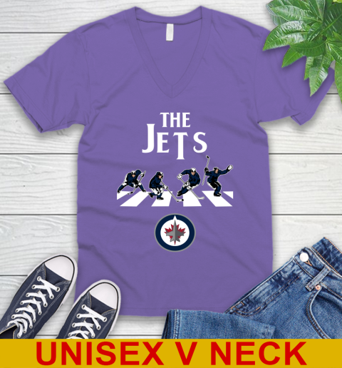 NHL Hockey Winnipeg Jets The Beatles Rock Band Shirt V-Neck T-Shirt 8