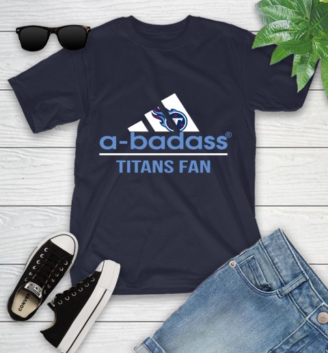 NFL A Badass Tennessee Titans Fan Adidas Football Sports Youth T-Shirt 2