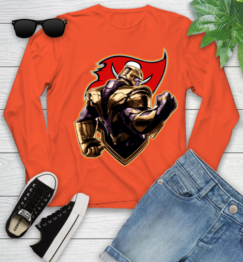 NFL Thanos Avengers Endgame Football Sports Tampa Bay Buccaneers Youth Long Sleeve 4