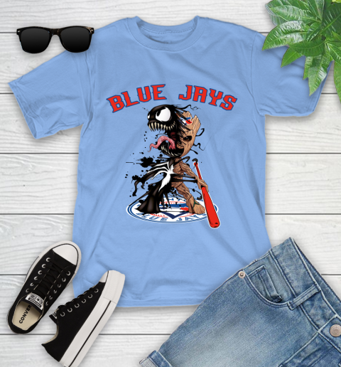 MLB Toronto Blue Jays Baseball Venom Groot Guardians Of The Galaxy Youth T-Shirt 11