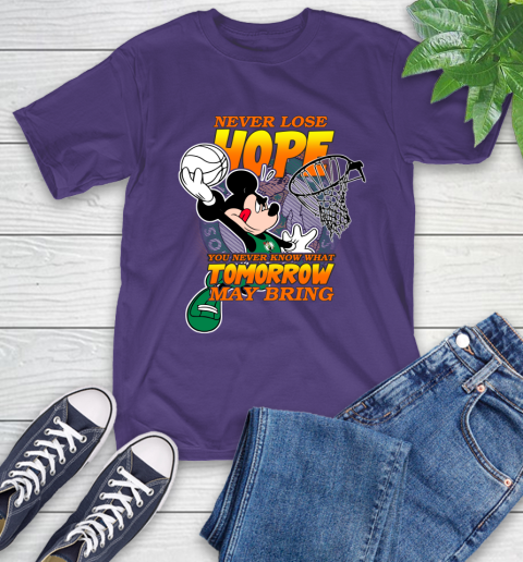 Boston Celtics NBA Basketball Mickey Disney Never Lose Hope T-Shirt 5