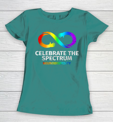 Neurodiversity Celebrate Spectrum Infinity Autism Awareness Women's T-Shirt 10