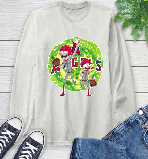 MLB Los Angeles Angels Rick And Morty Baseball Sports Long Sleeve T-Shirt 12