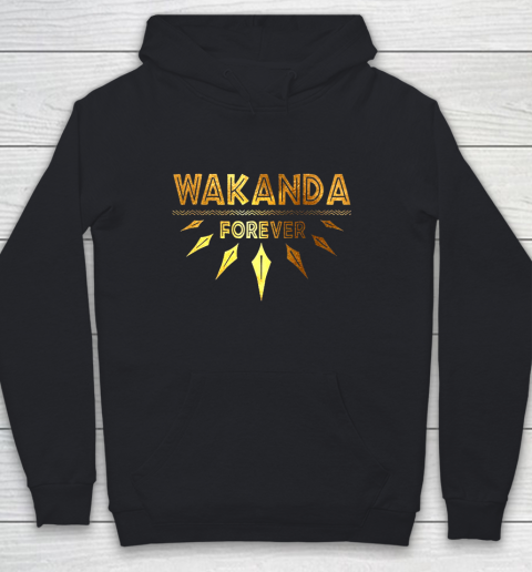 Wakanda Forever Gold Foil Black Panther Youth Hoodie