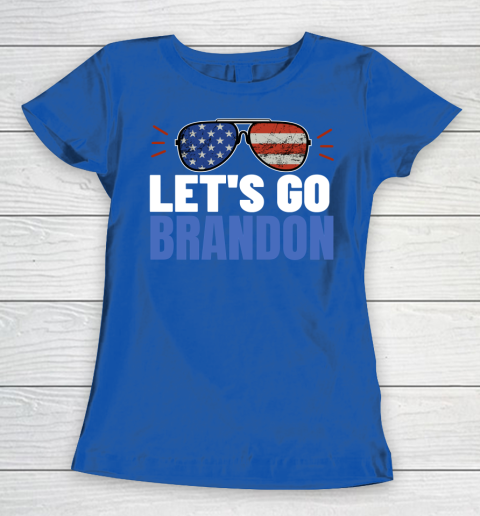 Let's Go Brandon Flag Sunglasses Women's T-Shirt 5