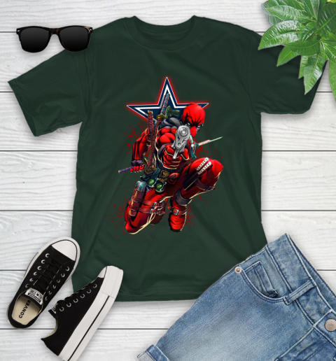 NFL Deadpool Marvel Comics Sports Football Dallas Cowboys Youth T-Shirt 5
