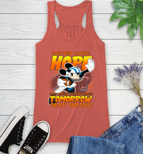 Carolina Panthers NFL Football Mickey Disney Never Lose Hope Racerback Tank 3