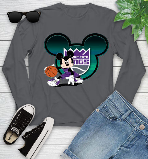 NBA Sacramento Kings Mickey Mouse Disney Basketball Youth Long Sleeve 8