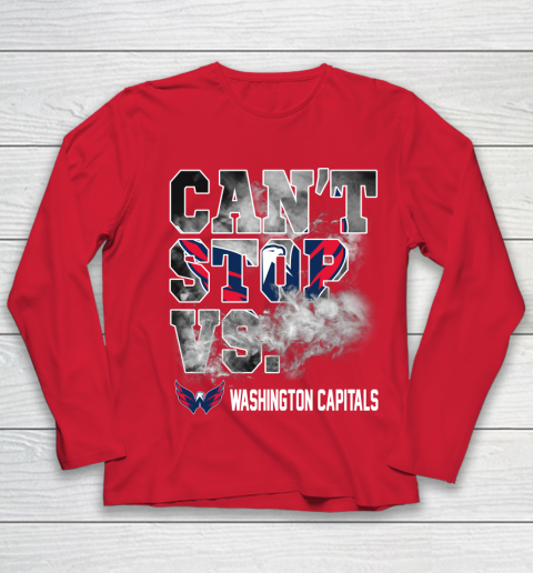 NHL Washington Capitals Hockey Can't Stop Vs Youth Long Sleeve 8