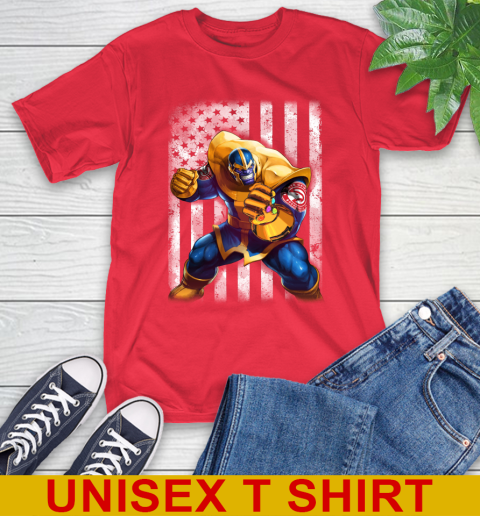 NBA Basketball Atlanta Hawks Thanos Marvel American Flag Shirt T-Shirt 12