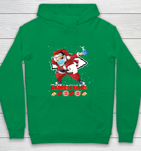 Kansas City Chiefs Funny Santa Claus Dabbing Christmas 2020 NFL Youth Hoodie 4