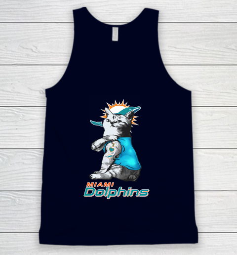 NFL Football My Cat Loves Miami Dolphins Tank Top 2