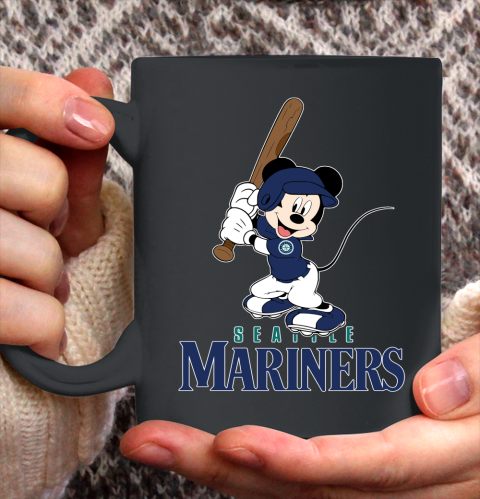 MLB Baseball Seattle Mariners Cheerful Mickey Mouse Shirt Ceramic Mug 11oz