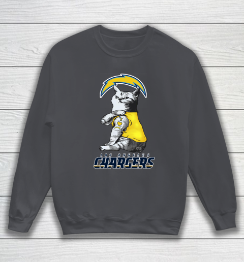 NFL Football My Cat Loves Los Angeles Chargers Sweatshirt 4