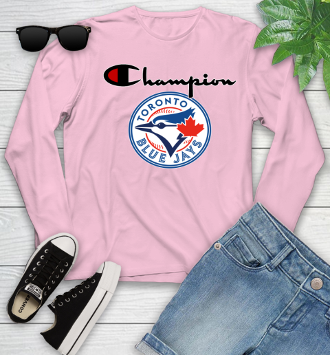 MLB Baseball Toronto Blue Jays Champion Shirt Youth Long Sleeve 8