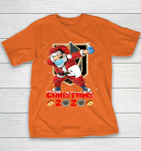 Vegas Golden Knights Funny Santa Claus Dabbing Christmas 2020 NHL Youth T-Shirt 4