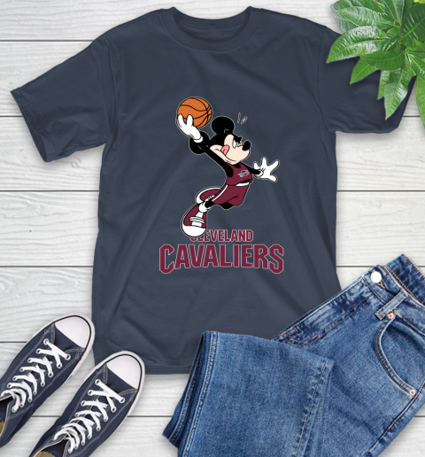 NBA Basketball Cleveland Cavaliers Cheerful Mickey Mouse Shirt T-Shirt 4