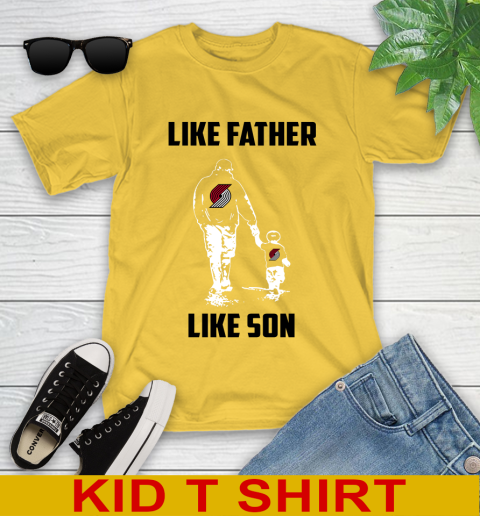 Potland Trail Blazers NBA Basketball Like Father Like Son Sports Youth T-Shirt 9