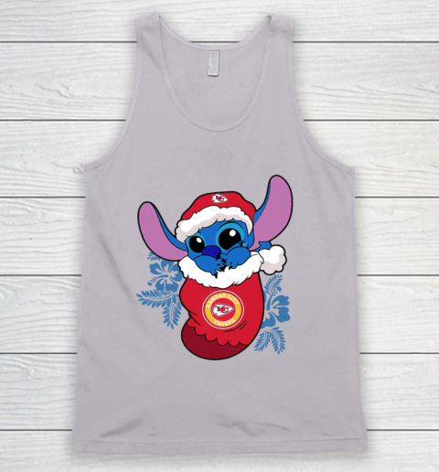 Kansas City Chiefs Christmas Stitch In The Sock Funny Disney NFL Tank Top 4