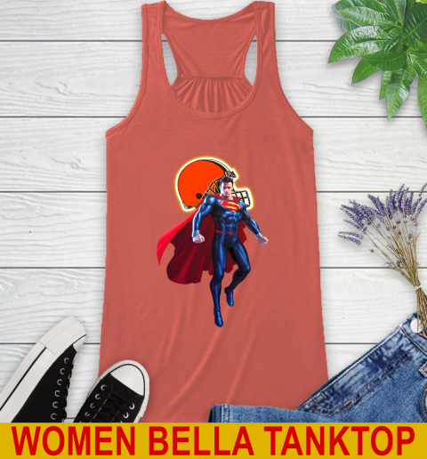 NFL Superman DC Sports Football Cleveland Browns Racerback Tank 4
