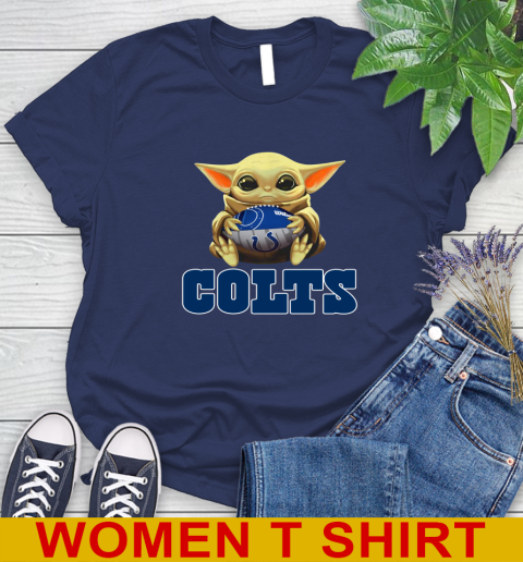 NFL Football Indianapolis Colts Baby Yoda Star Wars Shirt Women's T-Shirt 12
