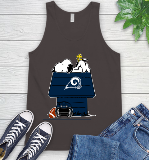 Los Angeles Rams NFL Football Snoopy Woodstock The Peanuts Movie Tank Top 7