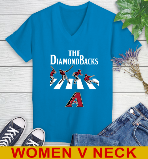 MLB Baseball Arizona Diamondbacks The Beatles Rock Band Shirt Women's V-Neck T-Shirt 7