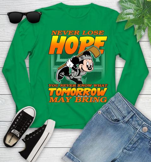 Los Angeles Kings NHL Hockey ootball Mickey Disney Never Lose Hope (1) Youth Long Sleeve 7