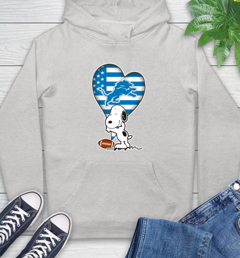 Detroit Lions NFL Football The Peanuts Movie Adorable Snoopy Hoodie
