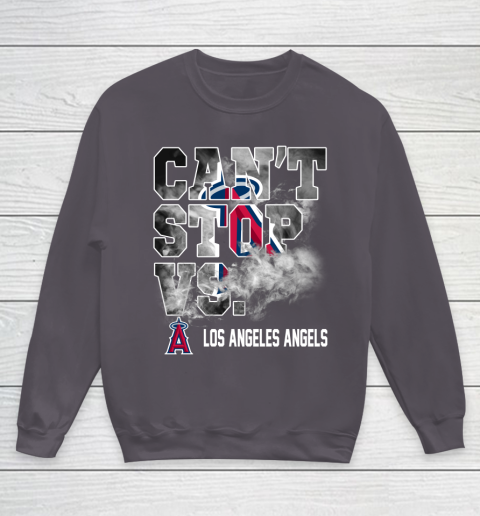 MLB Los Angeles Angels Baseball Can't Stop Vs Los Angeles Angels Youth Sweatshirt 5