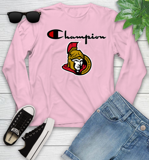 NHL Hockey Ottawa Senators Champion Shirt Youth Long Sleeve 8