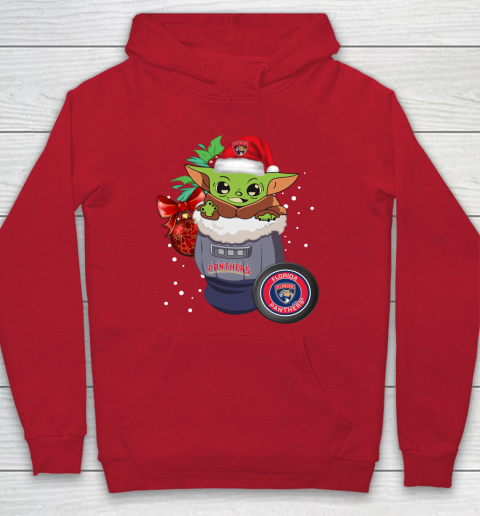 Florida Panthers Christmas Baby Yoda Star Wars Funny Happy NHL Hoodie 10