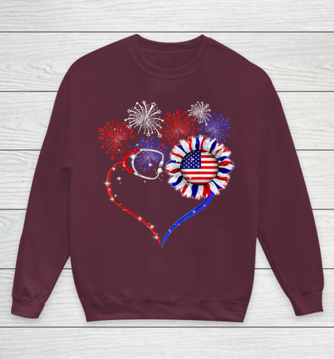 Patriotic Nurse 4th Of July American Flag Independence Day Youth Sweatshirt 4