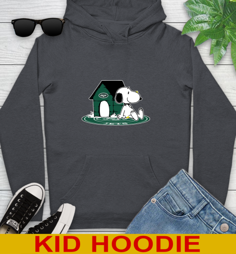 NFL Football New York Jets Snoopy The Peanuts Movie Shirt Youth Hoodie 9