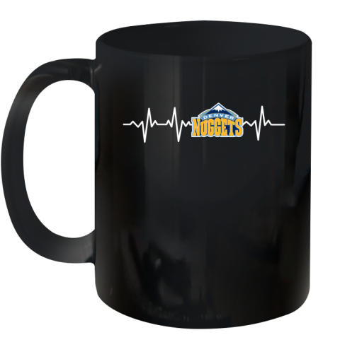 Denver Nuggets NBA Basketball Heart Beat Shirt Ceramic Mug 11oz